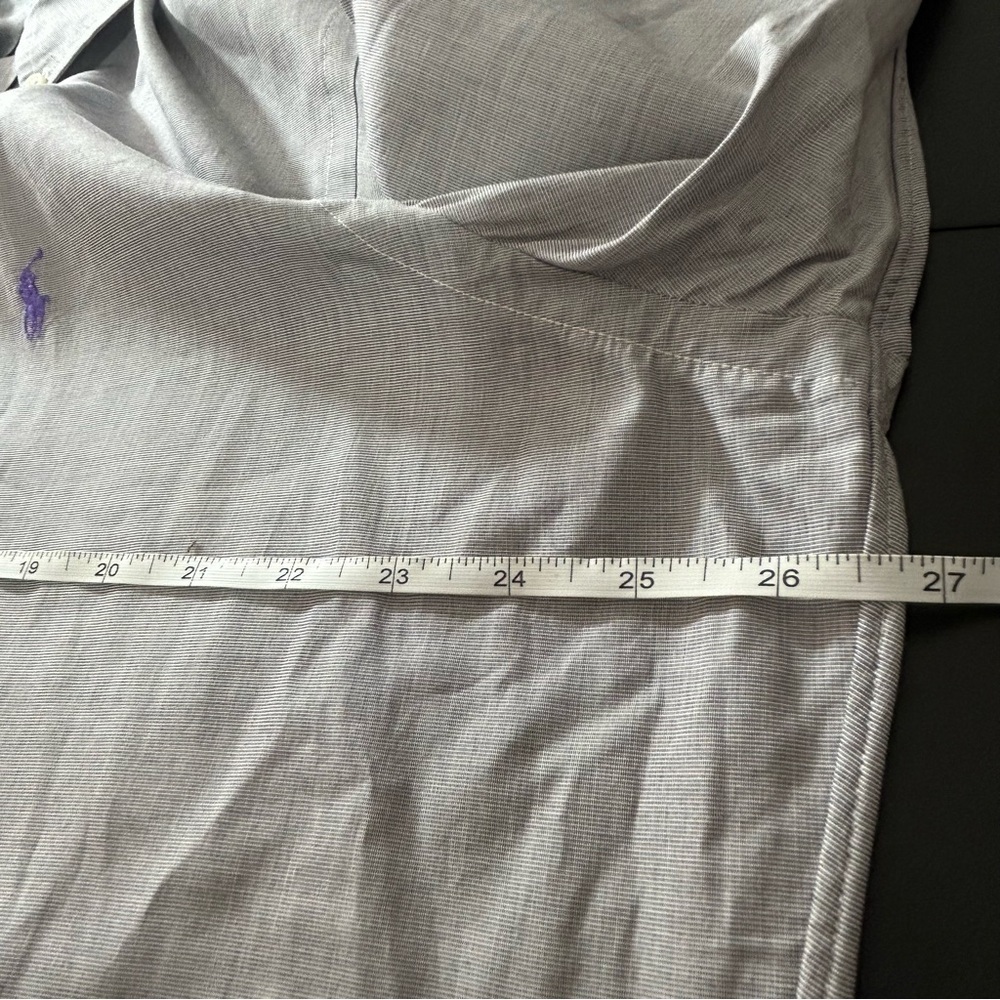 POLO Ralph Lauren Button Down Shirt Men's Classic Fit Gray Purple Size XL - Picture 5 of 7